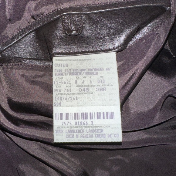 HUGO BOSS LEATHER MEN’S JACKET size 48 - Picture 11 of 11